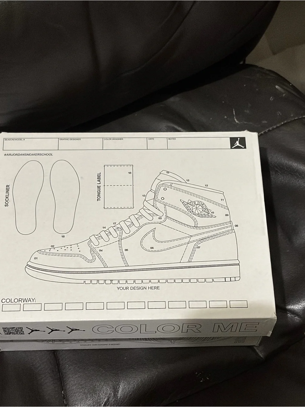Jordan Air Jordan 1 Mid SS (GS) Kids Sneakers Black Blue Red 12.5c